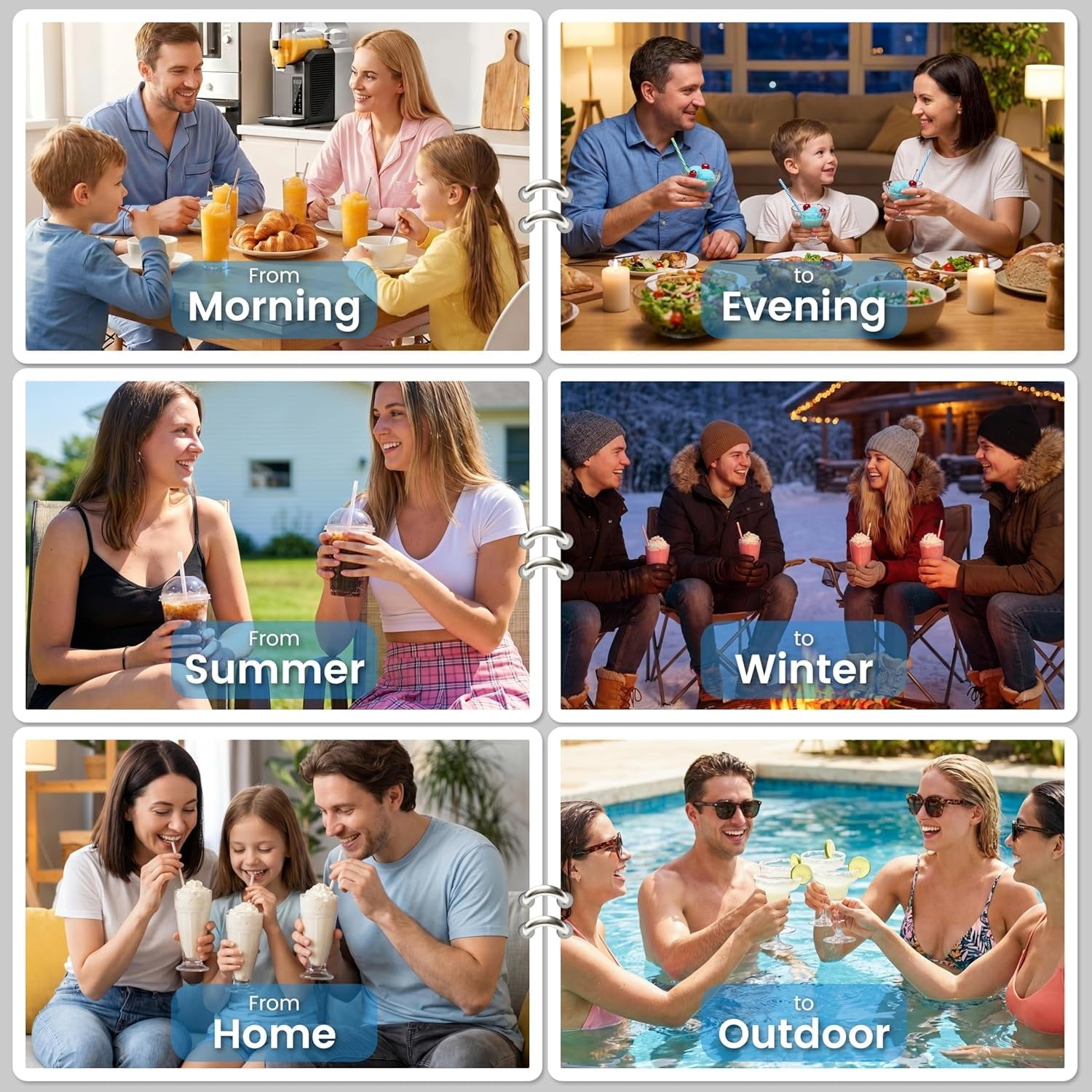 Friwest Slushy Machine with Compressor, No Ice Needed, 5 Preset Slush & Margarita Programs, Self Cleaning